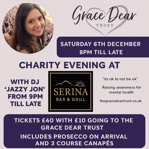 Charity Evening – Grace Dear Trust (6th December, Serina Bar & Grill)